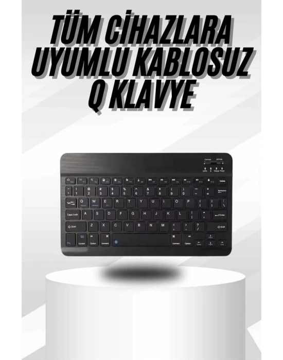 ® Kablosuz Bluetooth Bağlantılı Taşınabilir Q Klavye Tüm Cihazlara Uyumlu