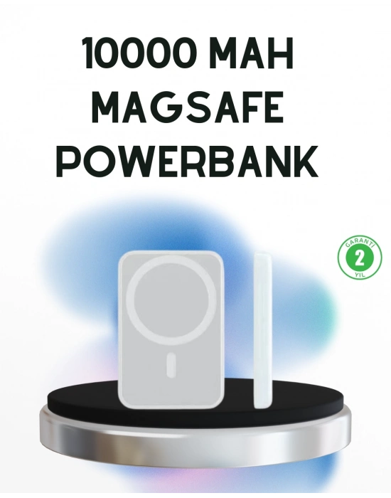 ® Kablosuz MagSafe Powerbank – iPhone Uyumlu, 10000 mAh, Isı Dağılımlı