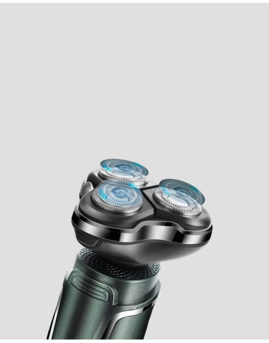 ® Kablosuz Profesyonel Erkek Bakım Seti – 3 Başlıklı, 3D Akıllı Kesim, Taşınabilir