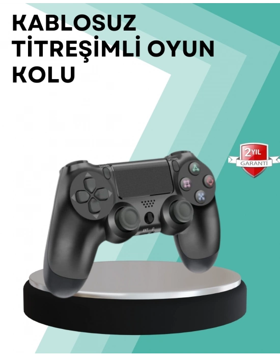® Kablosuz PS4 Oyun Kolu – Çift Titreşimli Motor, Uzun Pil Ömrü ve Hassas Kontrol