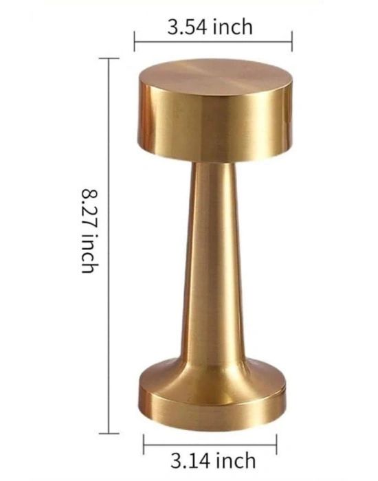 ® Kablosuz Renkli Masa ve Gece Lambası Altın Rengi Dokunmatik Led Lamba