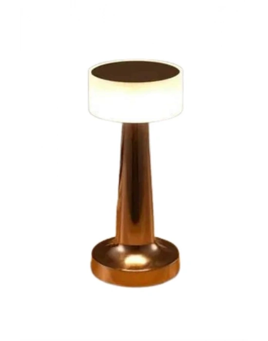 ® Kablosuz Renkli Masa ve Gece Lambası Altın Rengi Dokunmatik Led Lamba