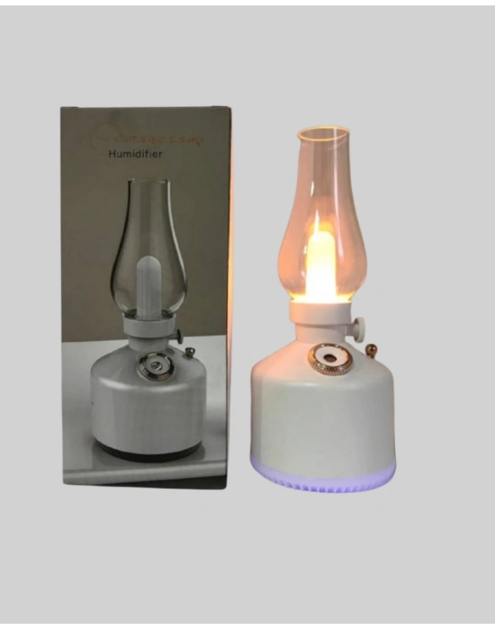 ® Kablosuz Retro Buhar Makinesi Gaz Lambası Tasarım Ledli Difüzör