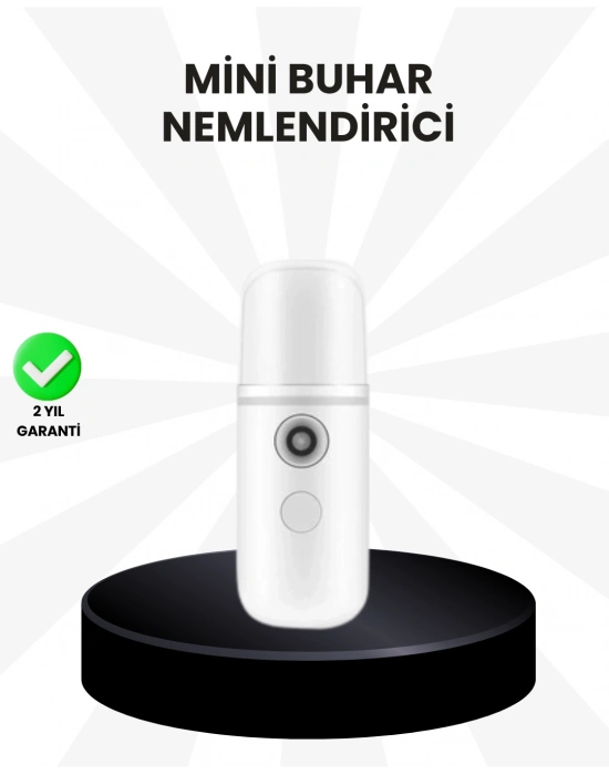 ® Kablosuz Şarjlı Mini Buhar Nemlendirici – Cilt ve Ortam İçin Taşınabilir Akıllı Cihaz
