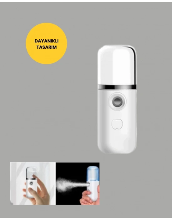 ® Kablosuz Şarjlı Mini Buhar Nemlendirici – Cilt ve Ortam İçin Taşınabilir Akıllı Cihaz