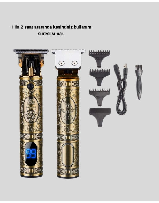 ® Kablosuz Şarjlı Profesyonel Tıraş Makinesi – 1800 mAh Lityum Pil