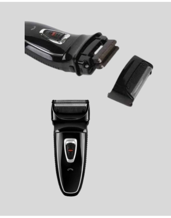 ® Kablosuz Tıraş Makinesi Çift Başlıklı Kuru Tıraş Folyo Başlık Şarj Göstergeli