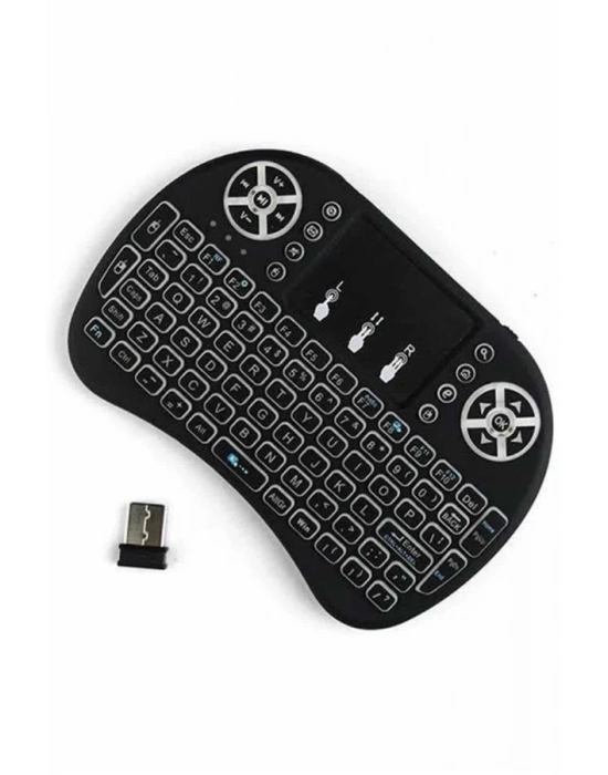 ® Kablosuz Türkçe Q Klavye RGB Işıklı Televizyon Ps3 Dokunmatik Mouse