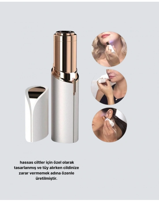 ® Kadınlar İçin Yüz ve Kaş Epilatörü – Hassas Cilt Dostu, Pil ile Çalışan, Taşınabilir ve Şık Tasarım