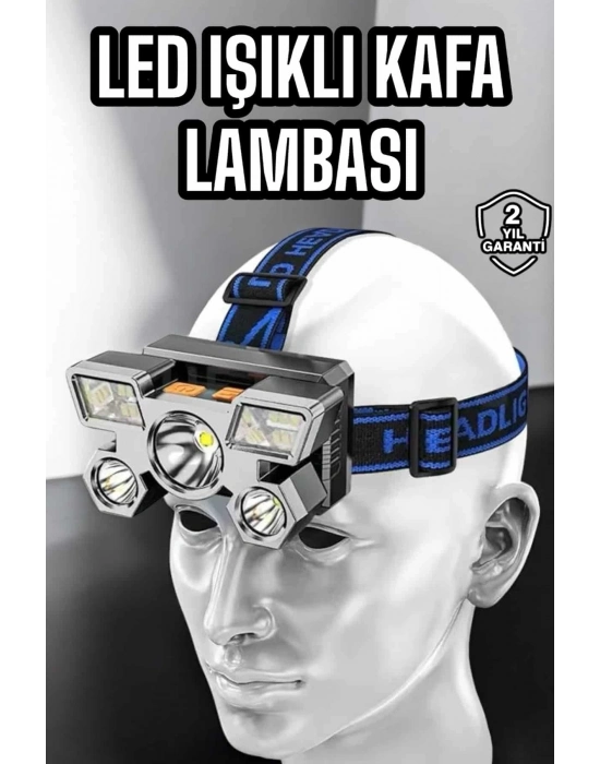 Kafa Lambası Hafif ve Esnek Çift Anahtarlı Far Led Işık