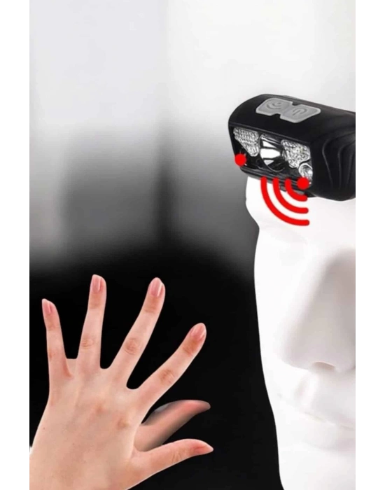 Kafa Lambası Kamp Lambası Sensörlü Şarjlı Ayarlanabilir