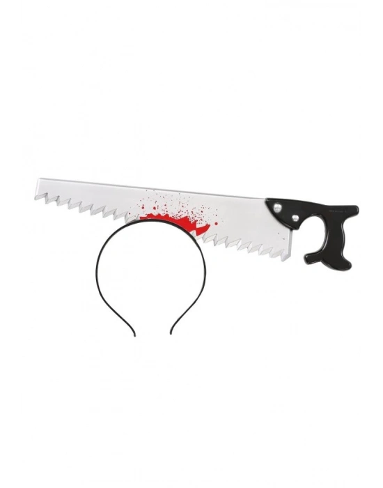 Kafaya Saplanmış Halloween Kanlı Testere Şaka Tacı