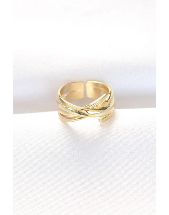 ® Kalın Gold Renk Ayarlanabilir Yüzük