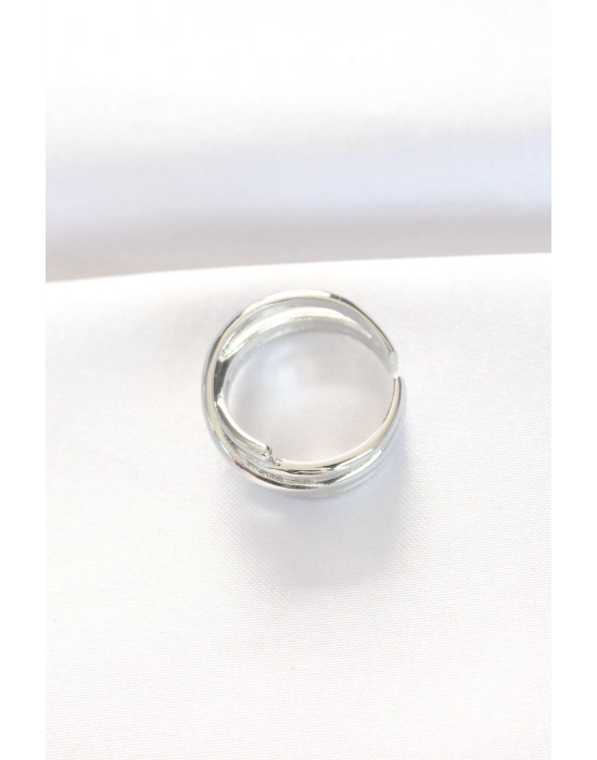 ® Kalın Silver Renk Ayarlanabilir Yüzük