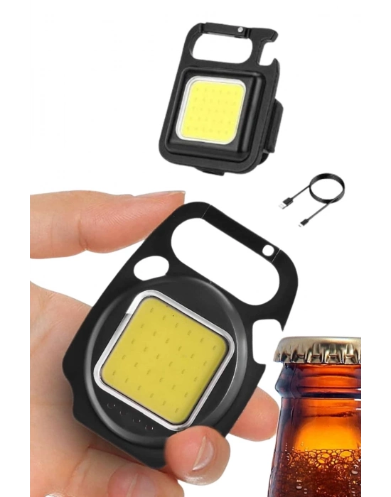 ® Kamp Çadır Lambası Şarjlı El Feneri Işıldak Anahtarlık Mini Mıknatıslı