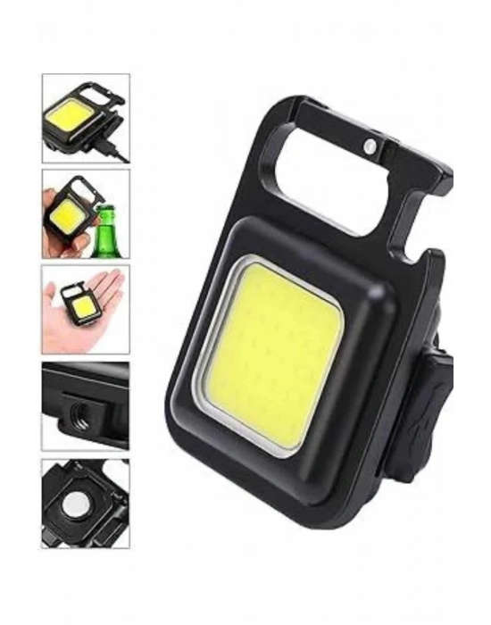 ® Kamp Çadır Lambası Şarjlı El Feneri Işıldak Anahtarlık Mini Mıknatıslı