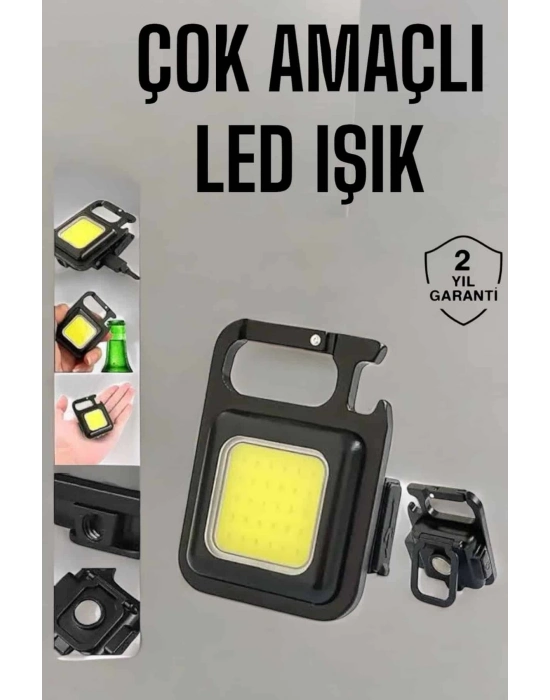 ® Kamp Işığı Çok Fonksiyonlu Taşınabilir Anahtarlık Kapak Açma Manyetik Özelliği
