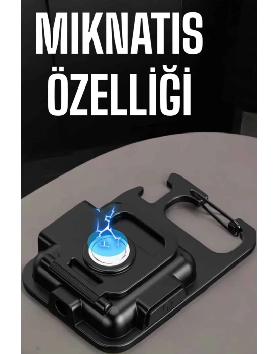 ® Kamp Işığı Çok Fonksiyonlu Taşınabilir Anahtarlık Kapak Açma Manyetik Özelliği