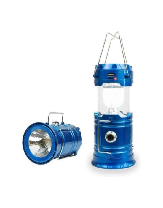 ® Kamp Lambası El Feneri Askılı Büyük Boy USB Şarjlı Işıldak