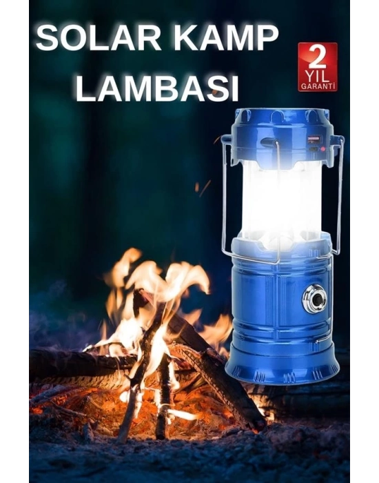 ® Kamp Lambası El Feneri Askılı Büyük Boy USB Şarjlı Işıldak