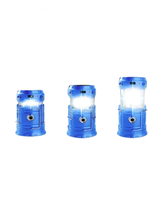 ® Kamp Lambası El Feneri Askılı Büyük Boy USB Şarjlı Işıldak