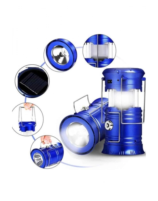 ® Kamp Lambası El Feneri Askılı Büyük Boy USB Şarjlı Işıldak