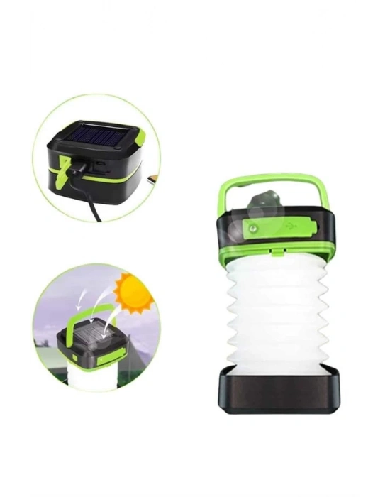 ® Kamp Lambası Katlanabilir Lamba Solar Şarjlı Led Lamba El Fenerli