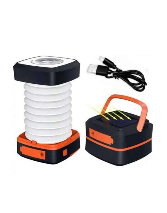 ® Kamp Lambası Katlanabilir Lamba Solar Şarjlı Led Lamba El Fenerli