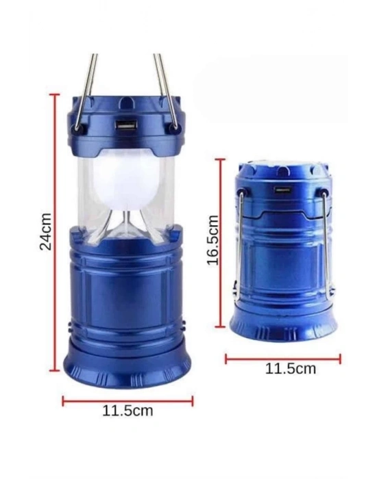 ® Kamp Lambası Solar Şarjlı Kızaklı Kamp Feneri Led Lamba Işıldak