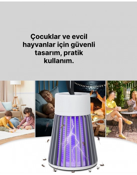 ® Kamp ve Bahçe İçin Şarjlı Böcek Kovucu Lamba
