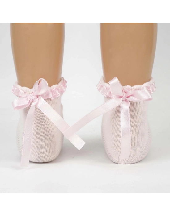 ®  Oben Aks Kız Bebek Soket Çorap K48019 (ADET FİYATIDIR)