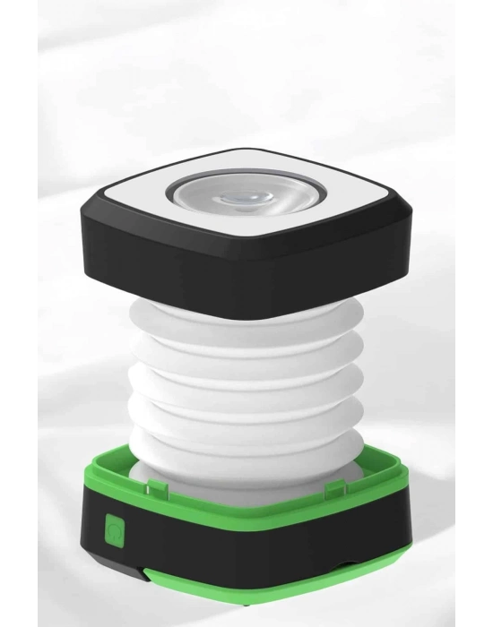 ® Katlanabilir Kamp Lambası Solar Fener Görünümlü 3 Kademeli Şarjlı