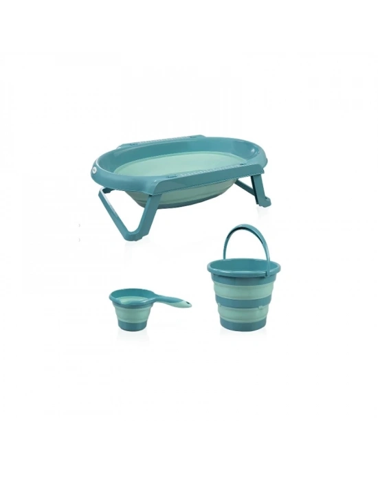 ®  Katlanır Banyo 3Lü Küvet Seti 765 Turkuaz