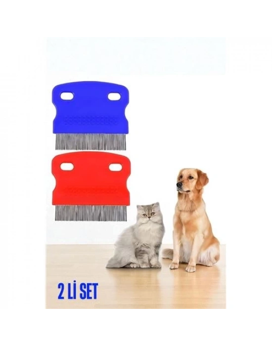 Kedi Köpek Bit Pire Tarağı Metal Uçlu Bit Tarağı 2 ADET SET 721890