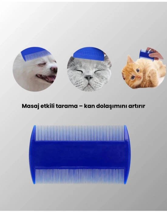 ® Kedi, Köpek ve Küçük Hayvanlar İçin 4 Parça Ergonomik Tarak Takımı