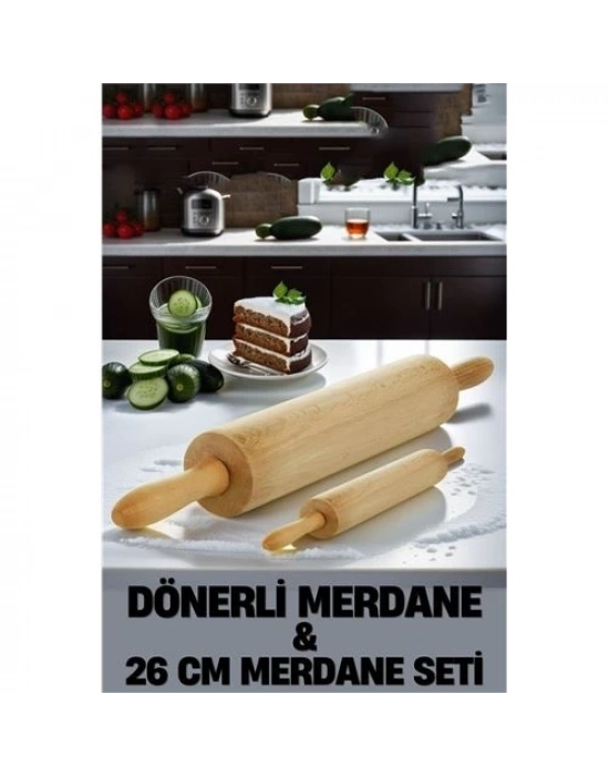 ® Kendinden Dönerli Merdane 2 li SET Fabelle Design