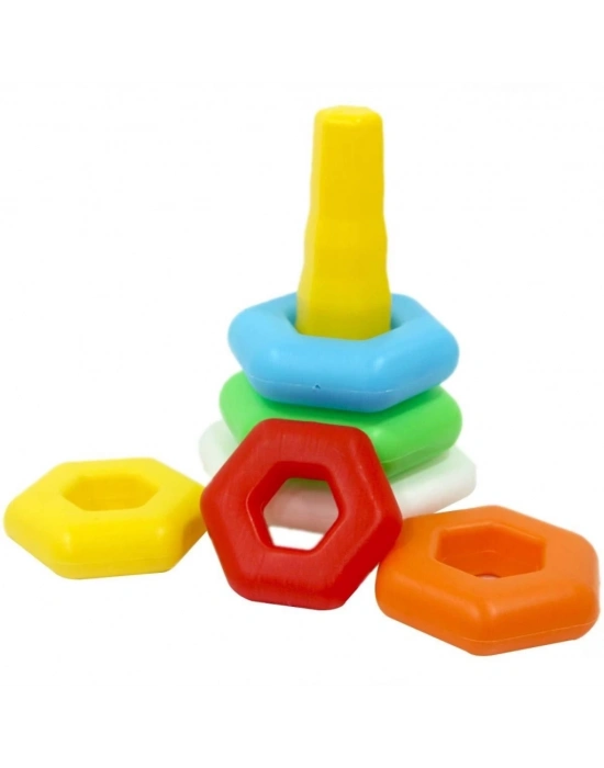 ® Kiki Fileli Renkli Altıgen Halkalar