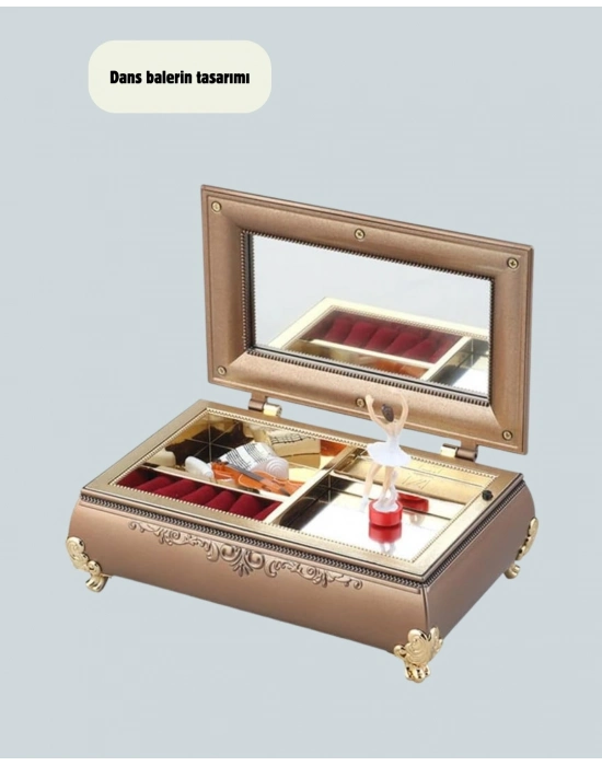 ® Kız Çocuk Oyuncak Piyano Görünümlü Balerinli Müzik Kutusu