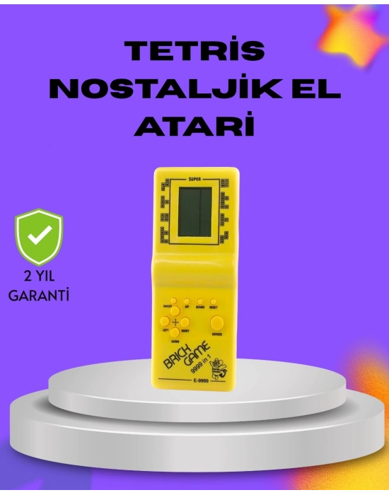 ® Klasik Tetris Oyunu El Konsolu – Taşınabilir Pil ile Çalışan Retro El Aterisi