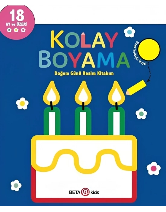 Kolay Boyama Doğum Günü Resim Kitabım