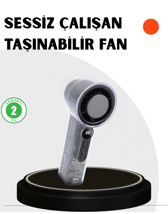 ® Kompakt Dijital Ekranlı Fan | 100 Seviye Hız + Sessiz Çalışma