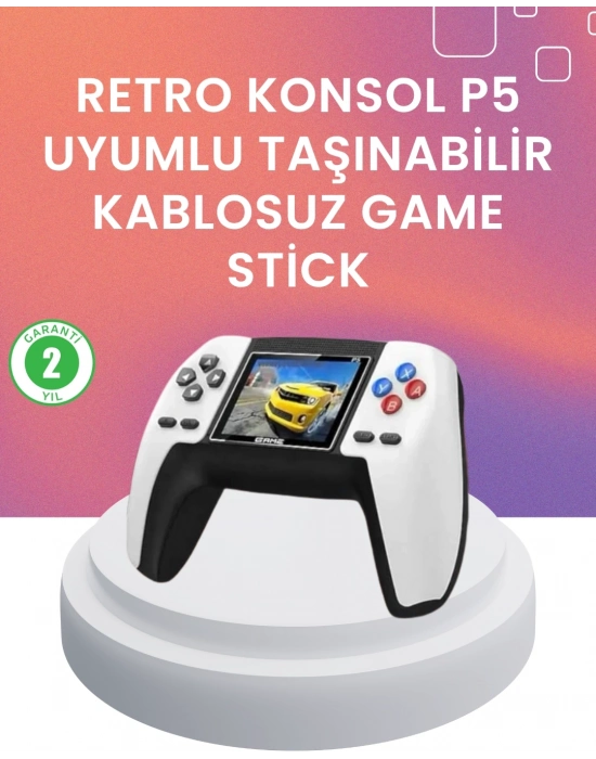 ® Kompakt Retro Oyun Konsolu | P5 GamePad ile Eski Günlere Dönün