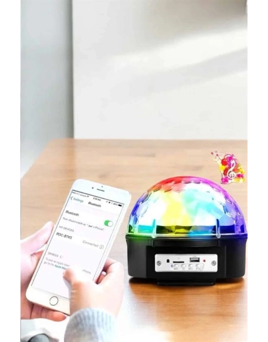 ® Kompakt Tasarımlı, Telefon Kontrollü Disko Topu Işıkları