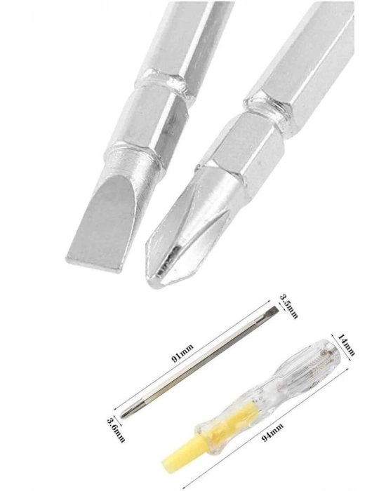 Kontrol Kalemi Çift Başlıklı Şeffaf Elektrik Testi Değişken Uçlu