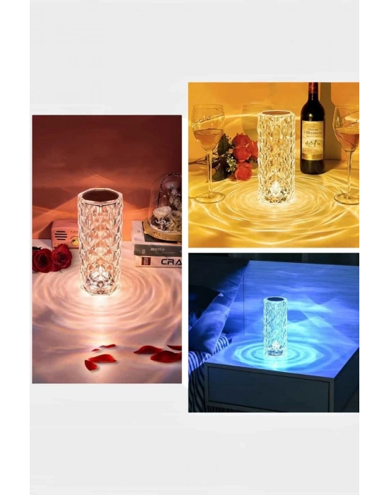 ® Kristal Dokunmatik Ve Kumandalı Masa Ve Gece lambası
