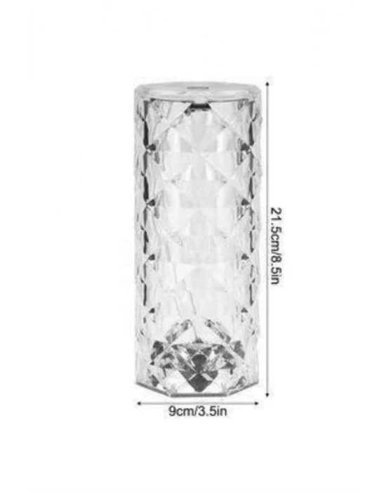 ® Kristal Lamba Masa Lambası Şarjlı Masa Lambası Dokunmatik Sensör Usb Şarjlı