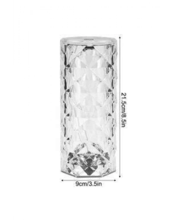 Kristal Lamba Masa Lambası Şarjlı Masa Lambası Dokunmatik Sensör Usb Şarjlı