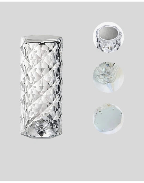 ® Kristal RGB LED Masa Lambası – Renkli Kumandalı Işık, Dekoratif ve Enerji Tasarruflu