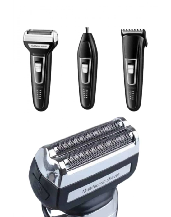 ® Kulak Burun Kıl Kesme Ense Yanak Tıraş Seti 3 Başlıklı Profesyonel