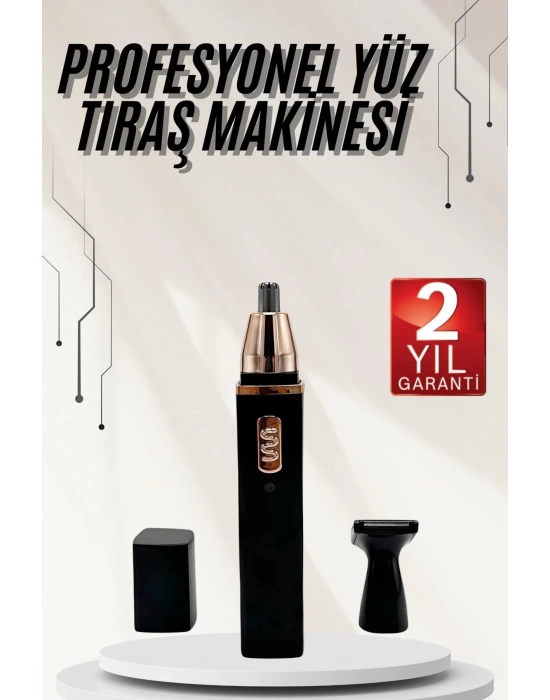 ® Kulak Burun Tıraş Makinesi Taşınabilir Şarjlı 3 Başlıklı Uzun Ömürlü
